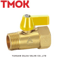 brass color straight handle mini ball valve